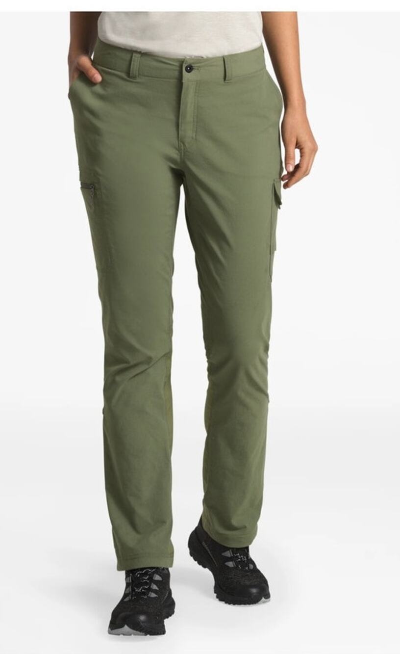 THe North Face Womens Wandur Cargo Straight Leg Pant Olive Moss Green Clover 10